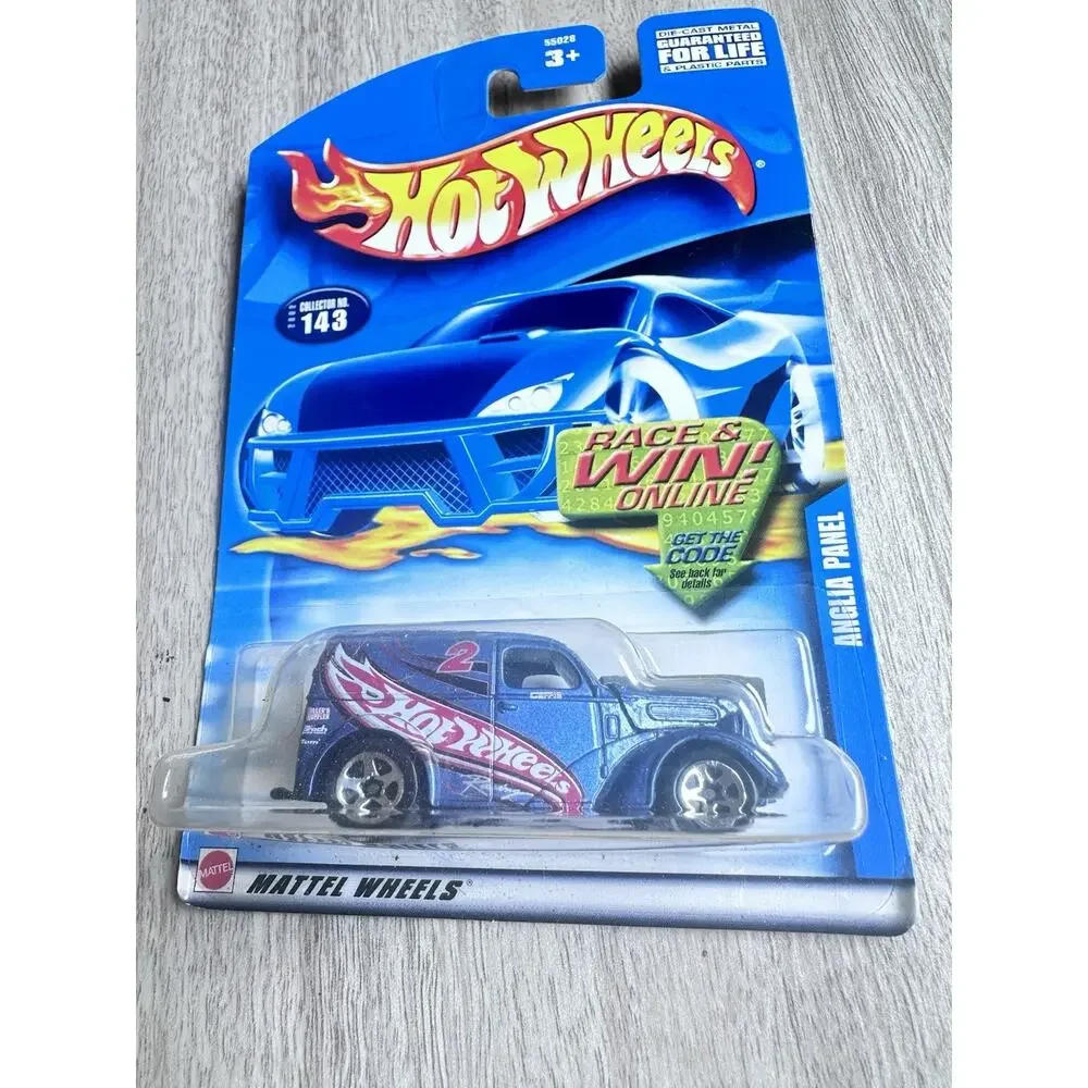 2002 Hot Wheels Anglia Panel #143 Truck Blue Card Mainline Series Blue New H61